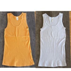 ⭐️J. Crew (2) Bundle Tank Tops Size Small Orange & Light Purple/Gray